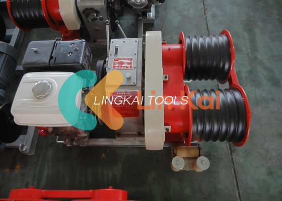 9HP डीजल 2000RPM 5T स्ट्रिंगिंग कंडक्टर डबल कैपस्टन केबल विंच ट्रेलर